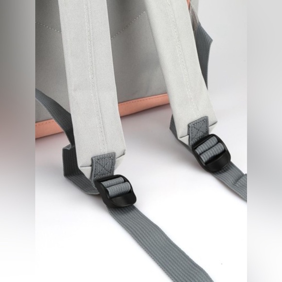 Himawari Contrast Waterproof Canvas Backpack Bag with Side Pockets - Picture 9 of 13